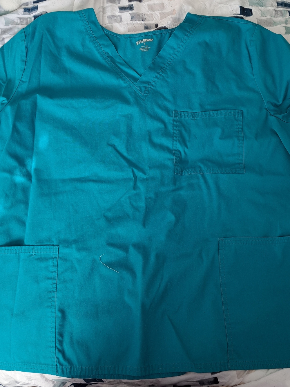 Scrubstar Teal V-Neck Medical Scrub Top And Bottom